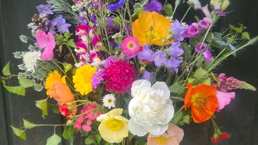 Floral arrangement by Side Farm Flowers